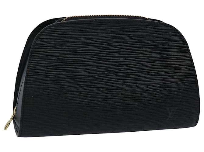 LOUIS VUITTON Epi Dauphine MM Cosmetic Pouch Black M48452 LV Auth am5249 Leather  ref.1166762