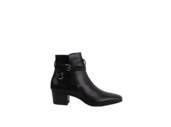 Saint Laurent Leather boots Black  ref.1166820