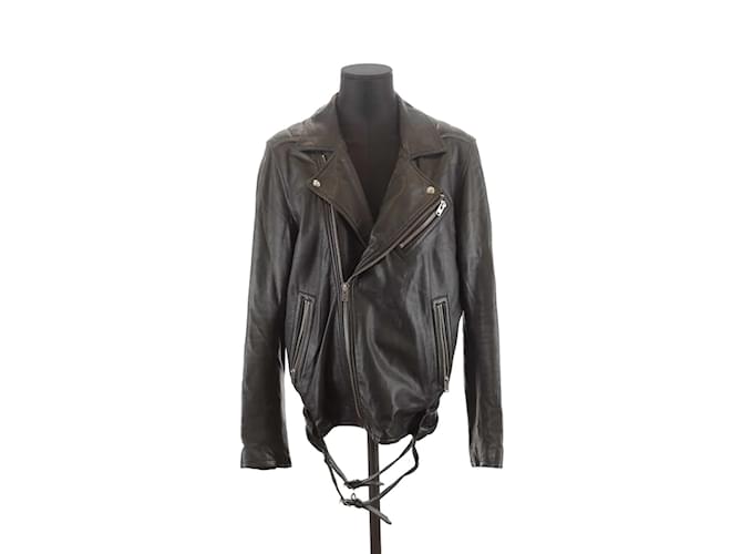 Iro Leather coat Black  ref.1166823