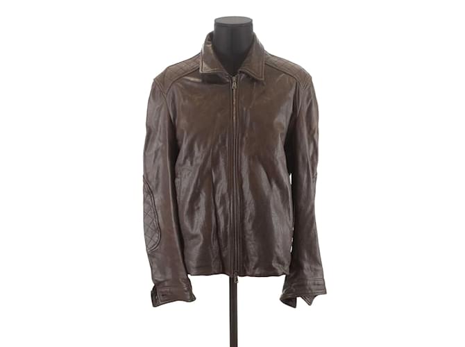 Kenzo Leather coat Brown  ref.1166831
