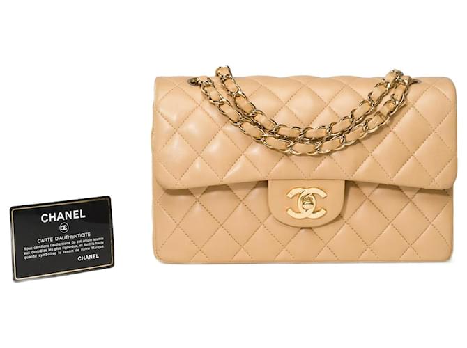Sac Chanel Timeless/Classic in Beige Leather - 101616  ref.1166848