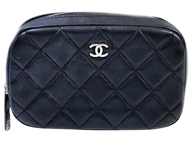 Chanel Matelassé Black Leather  ref.1166941