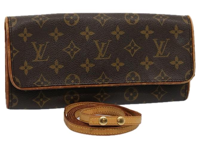 Louis Vuitton Pochette twin Brown Cloth  ref.1167202