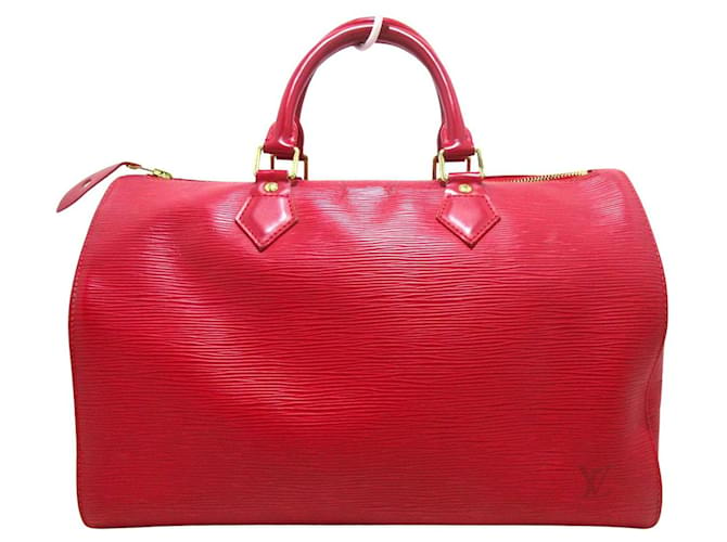 Louis Vuitton Speedy Red Leather  ref.1167301