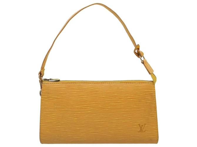 Louis Vuitton Pochette Accessoires Amarelo Couro  ref.1167388