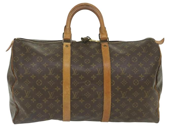 Louis Vuitton Keepall 50 Brown Cloth  ref.1167503