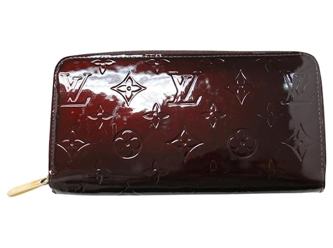Louis Vuitton Zippy Wallet Cuir vernis Rouge  ref.1167539