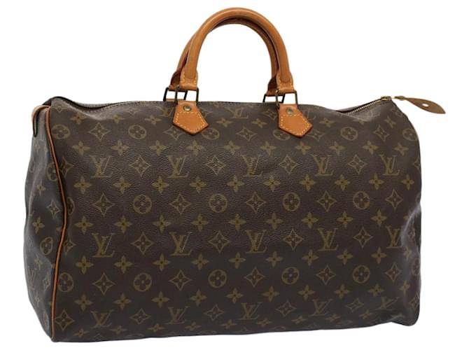 Louis Vuitton Speedy 40 Brown Cloth  ref.1167589