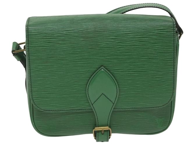 Louis Vuitton Cartouchiere Green Leather  ref.1167674