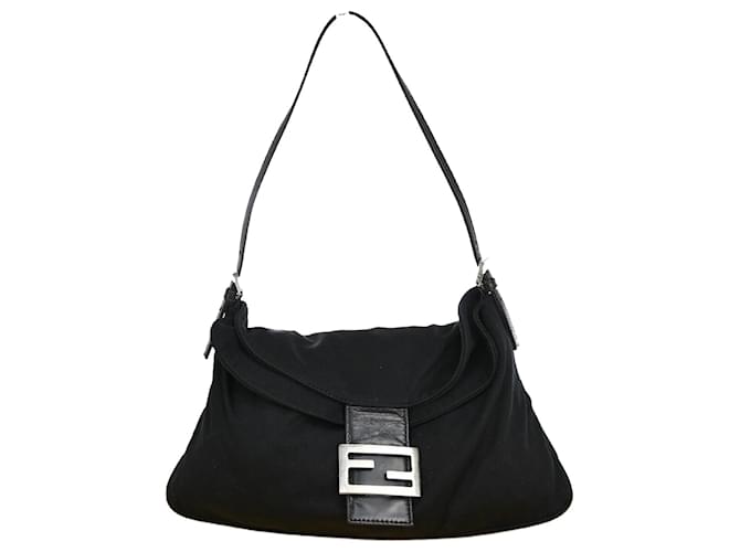 Baguette Baguete Fendi Mamma Preto Lona  ref.1167712