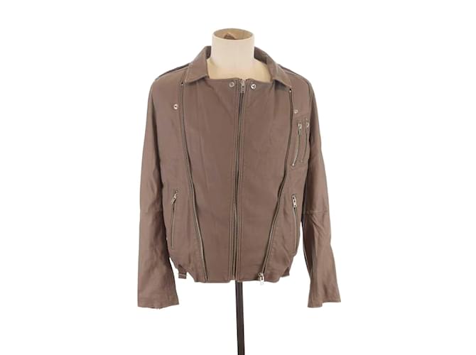 Iro Leather coat Brown  ref.1167767