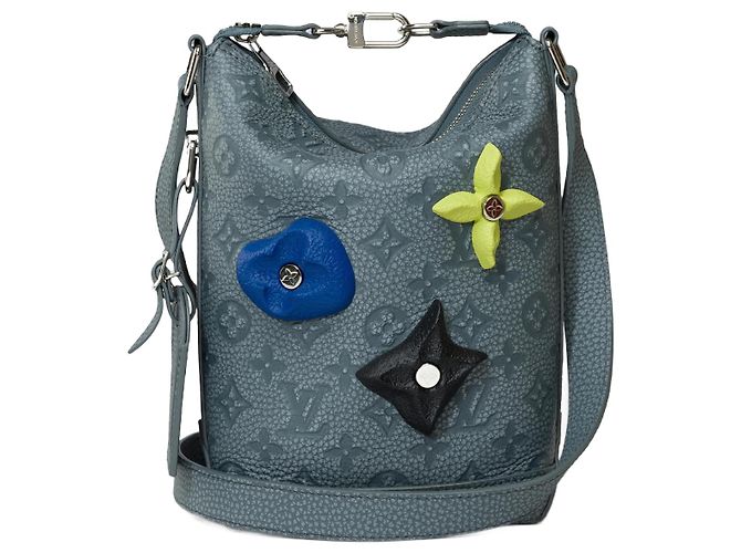 Bolsa LOUIS VUITTON em couro cinza - 101623