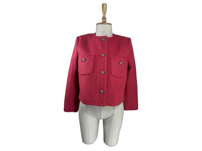Ba&Sh Jackets Pink Cotton Wool Polyamide  ref.1167905