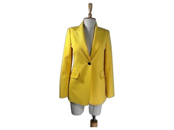 Claudie Pierlot Jackets Yellow Polyester Wool  ref.1167932