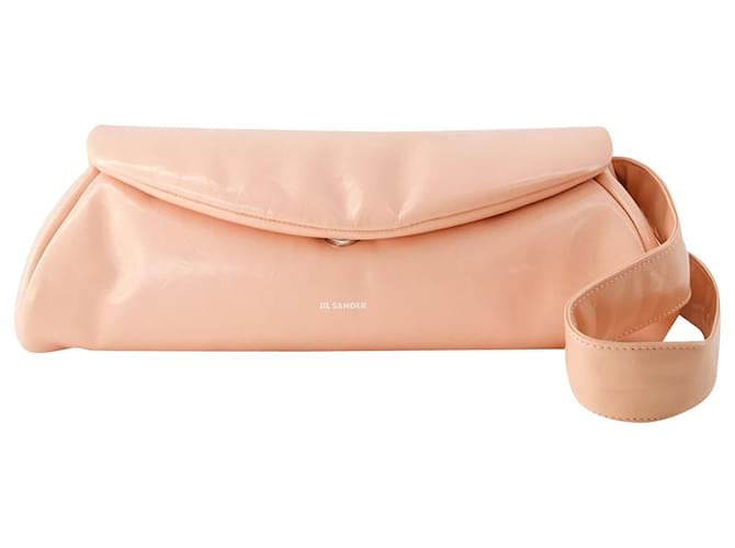 Cannolo Grande Padded Hobo Bag - Jil Sander - Leather - Peach Pearl Pink Pony-style calfskin  ref.1167954