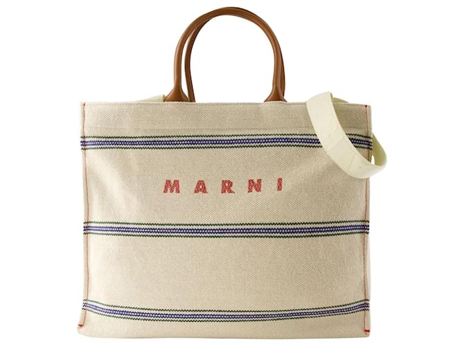 Pelletteria Uomo Shopper-Tasche – Marni – Baumwolle – Beige  ref.1167964