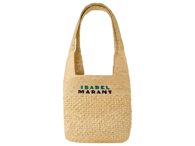 Praia Medium Shopper Bag - Isabel Marant - Raffia - Beige  ref.1167966