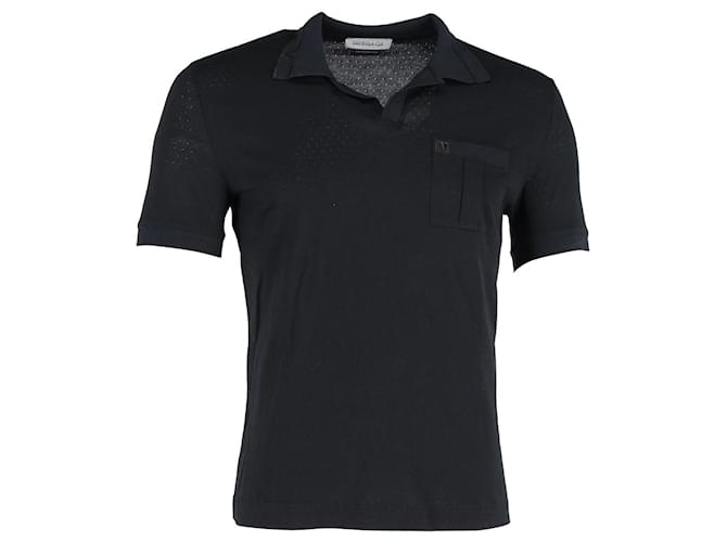 Versace Polo Shirt in Black Cotton  ref.1167980