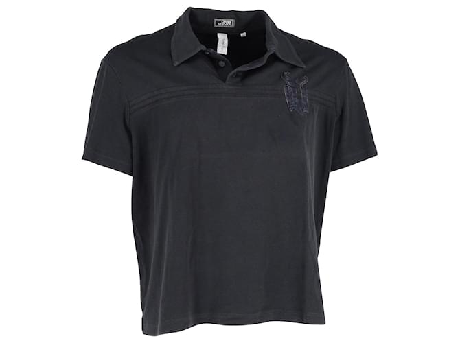 Versace Polo Shirt in Black Cotton  ref.1167987