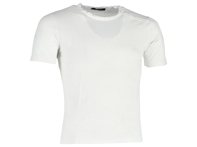 T-shirt girocollo tinta unita di Versace in cotone bianco  ref.1167988