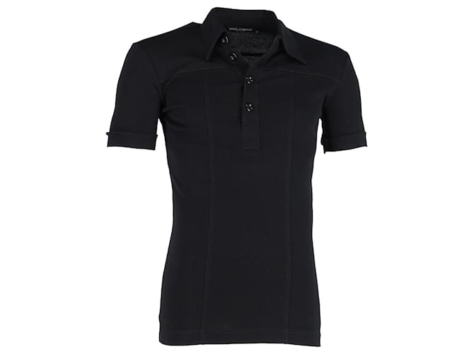 Dolce & Gabbana Polo Shirt in Black Cotton   ref.1167995