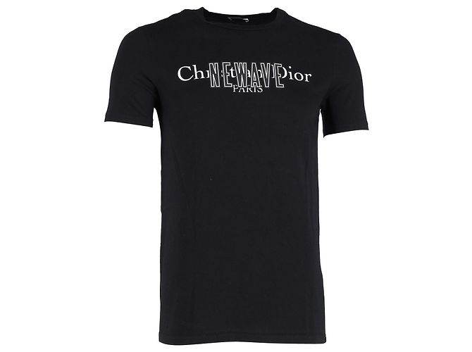 Christian Dior SS17 Camiseta New Wave de algodón negro