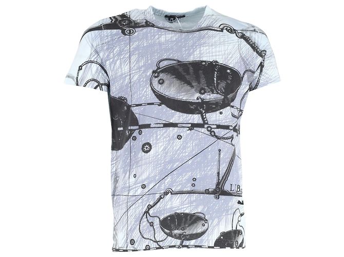Camiseta Prada Zodiac de algodón azul claro