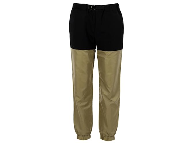 Pantaloni Sacai con cintura bicolore in cotone multicolor Multicolore  ref.1168016
