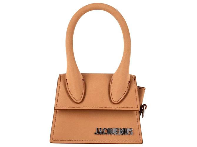 Jacquemus Le Chiquito Homme Mini Crossbody Bag in Nude Leather Flesh  ref.1168031