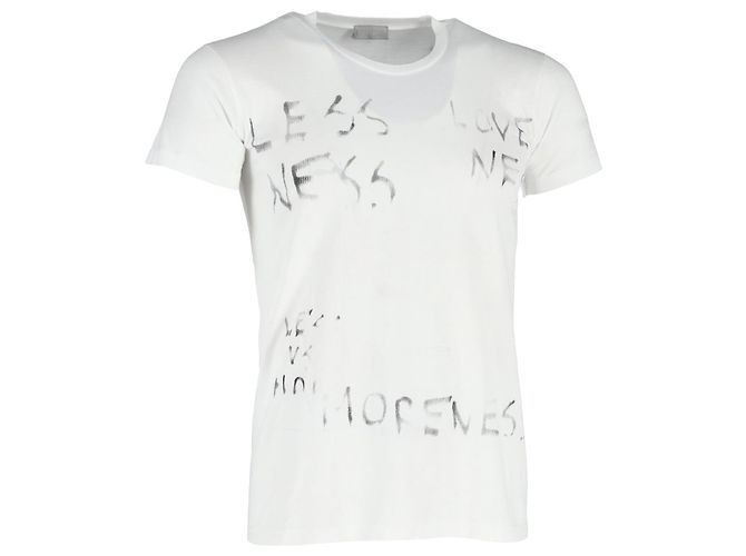 Christian Dior Dior Statement Crewneck T-Shirt in White Cotton