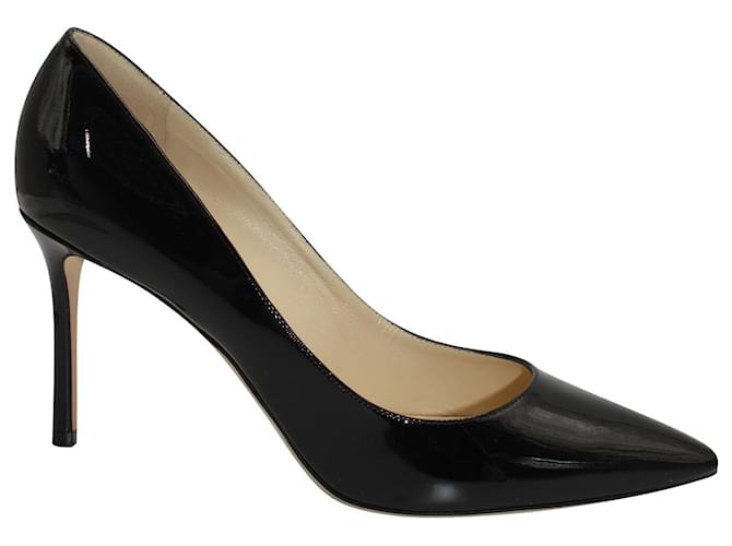 Jimmy Choo Romy 85 Pointed-toe pumps in black patent leather  ref.1168068