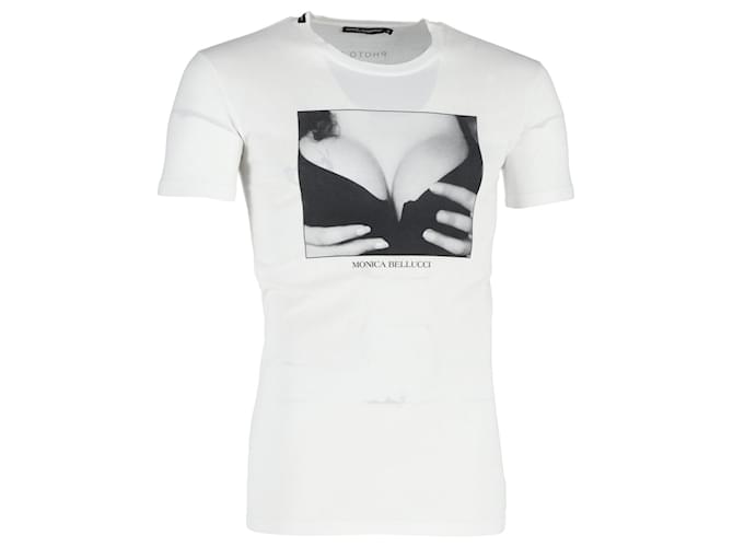 Dolce & Gabbana Monica Bellucci T-Shirt aus weißer Baumwolle  ref.1168074