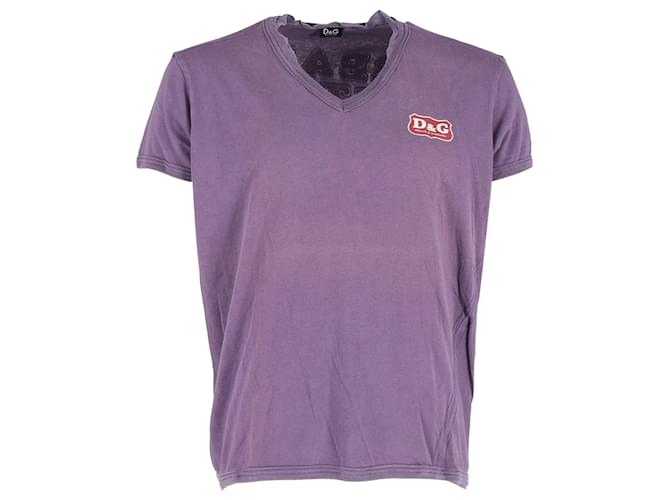 Dolce & Gabbana 'Real Vintage' T-Shirt in Purple Cotton  ref.1168076