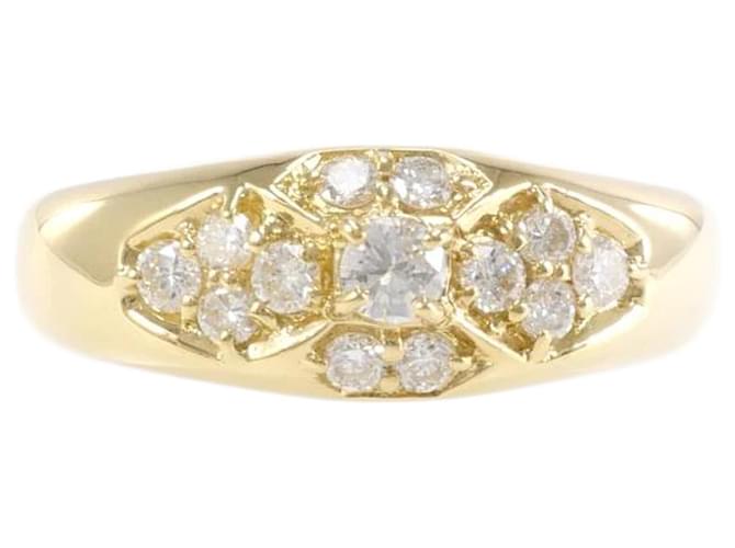 & Other Stories 18K Diamond Ring Golden Metal Gold  ref.1168108