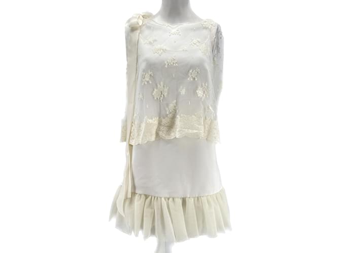 Autre Marque DELPHINE MANIVET  Dresses T.fr 36 Lace White  ref.1168205