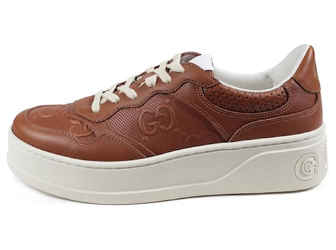 Gucci Sneakers Brown Leather  ref.1168211