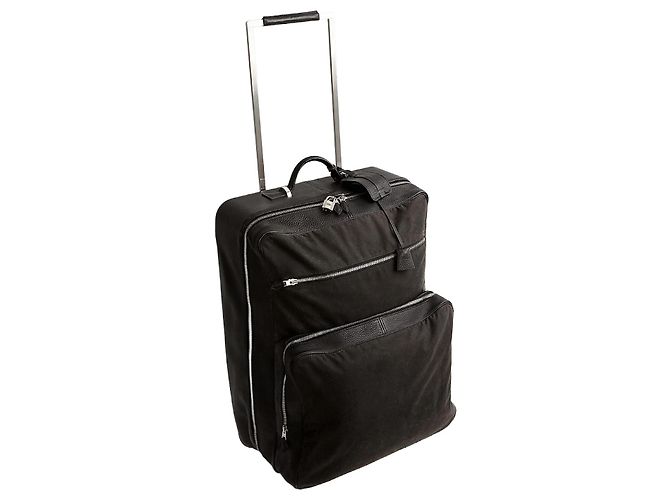 Trolley Hermès in pelle nera Nero