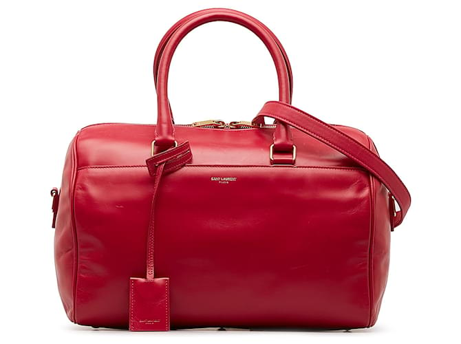 Saint Laurent Red Classic Baby Duffle Leather Satchel Pony-style calfskin  ref.1168271