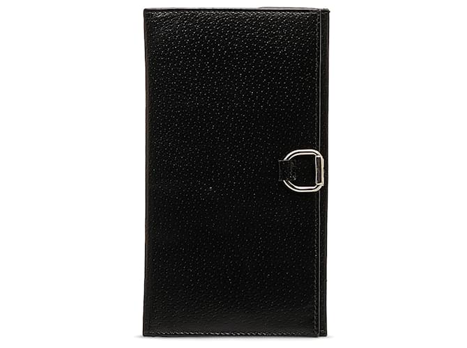 Gucci Black Leather Long Wallet Pony-style calfskin  ref.1168294