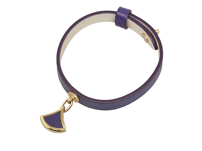 Bulgari Bracelet en cuir Rêve de Diva Violet  ref.1168332