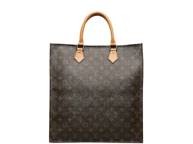 Louis Vuitton Monogram Sac Plat Canvas Tote Bag M51140 en bon état Toile Marron  ref.1168358