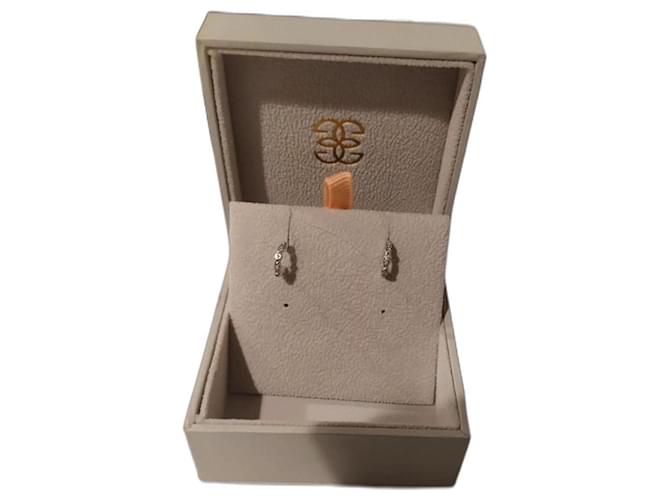 Autre Marque Brincos de argola Mini Diamants de Rosée Guérin Joaillerie Branco Ouro branco  ref.1168394