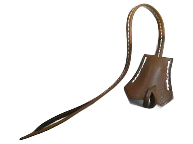 clochette , zipper for new Hermès padlock for Hermès bag dustbag box Brown Leather  ref.1168440