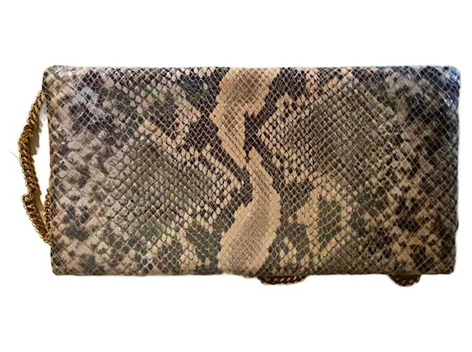 Stella Mc Cartney Stella McCartney Clutch Gold Python Muster Golden