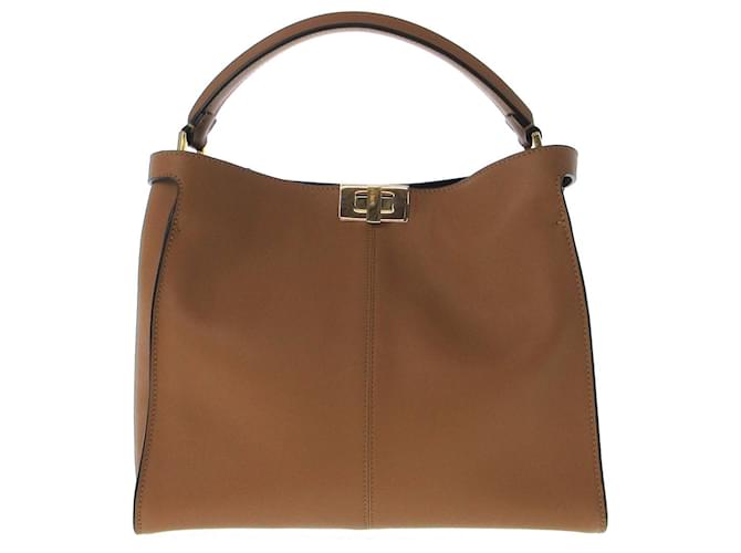 Fendi Peekaboo Cuir Marron  ref.1168526