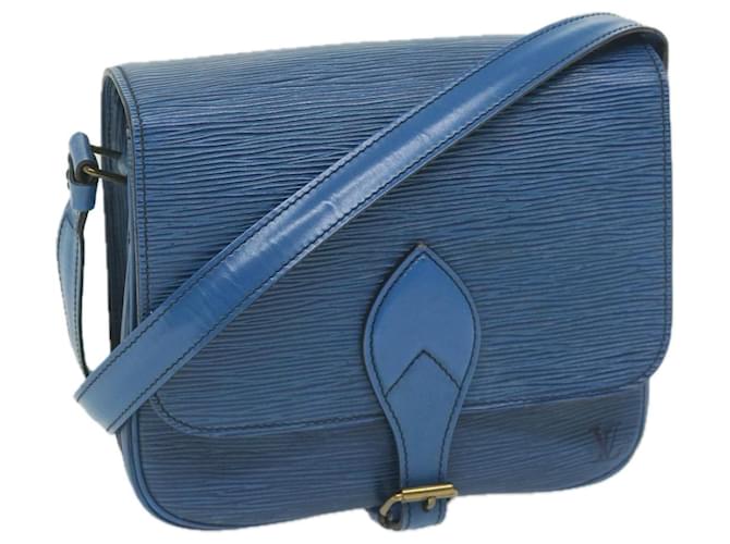 LOUIS VUITTON Epi Cartouchiere MM Shoulder Bag Blue M52245 LV Auth 60350 Leather  ref.1168715