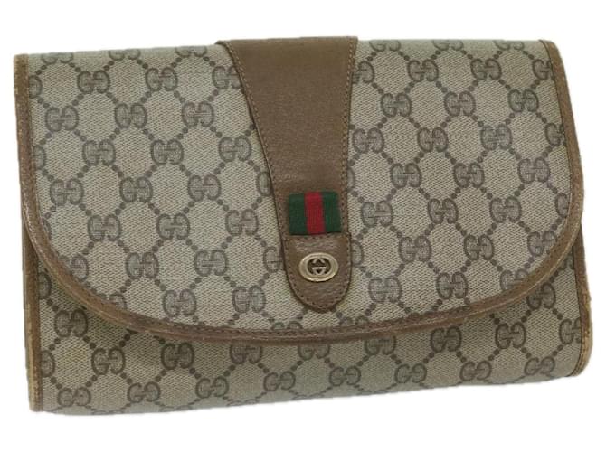 Bolso de mano GUCCI GG Supreme Web Sherry Line Beige Rojo 89 01 030 Autenticación5314 Roja  ref.1168787