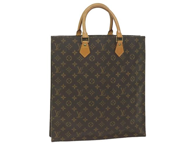LOUIS VUITTON Monogram Sac Plat Handtasche M51140 LV Auth th4339 Monogramm