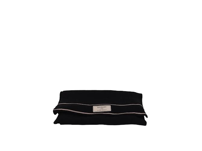 Balmain bufanda de lana Negro  ref.1168807