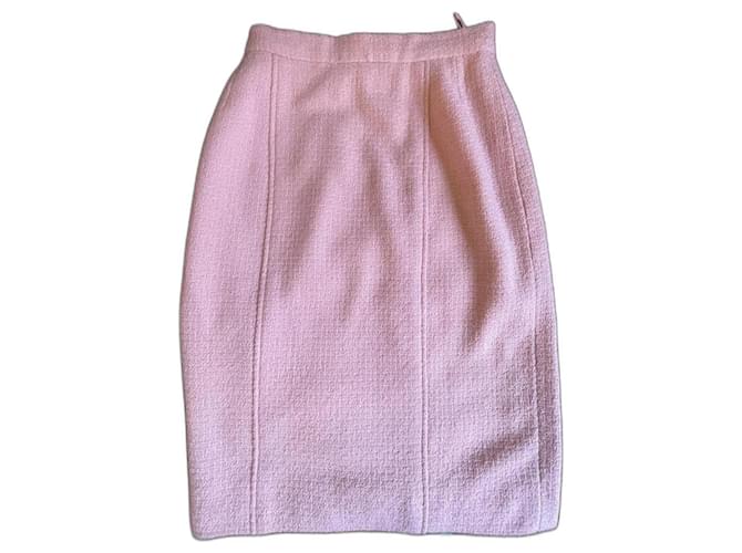 Chanel Skirts Pink Wool  ref.1168963
